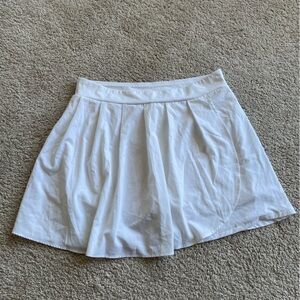J Crew White Pleated Active Tennis Skort size Large